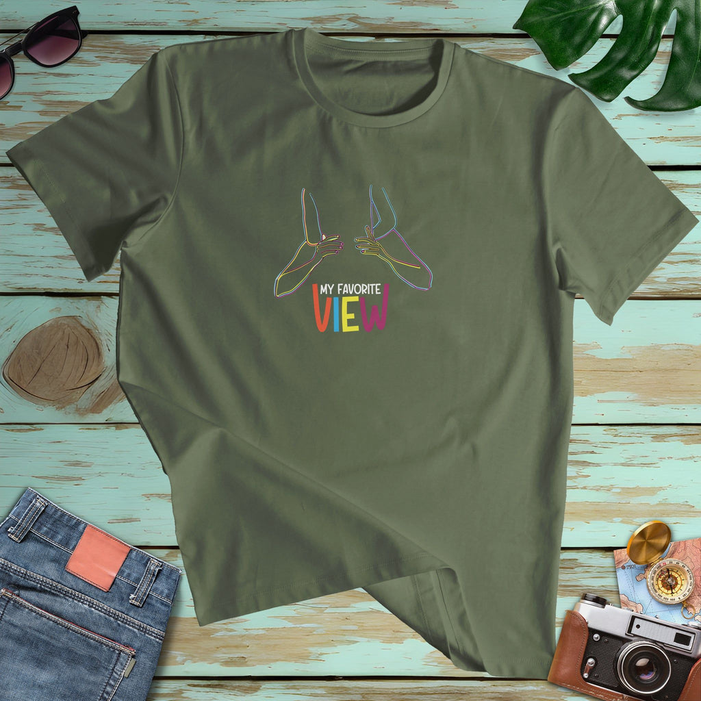 My Favorite View Neon Line Art