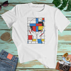 Modern Pop Art Graphic Tee Mondrian