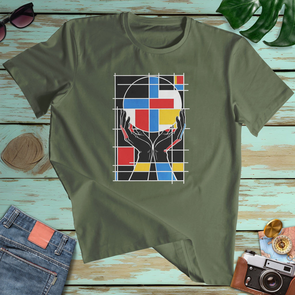 Modern Pop Art Graphic Tee Mondrian