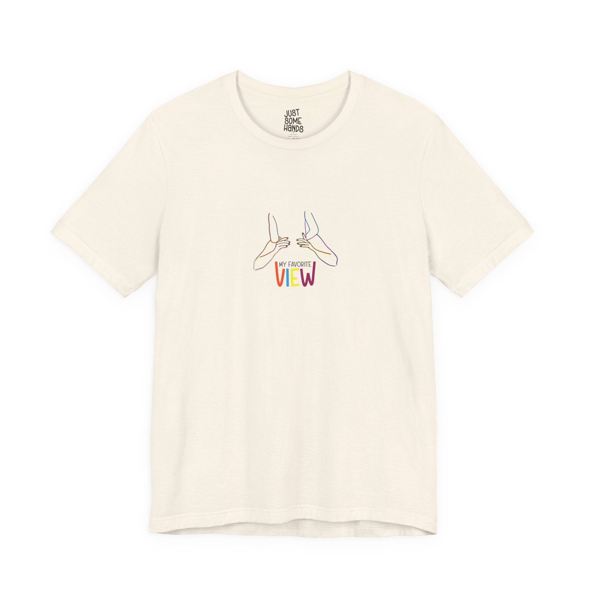 My Favorite View Neon Line Art T-Shirt | Cheeky Flirtatious Graphic Tee