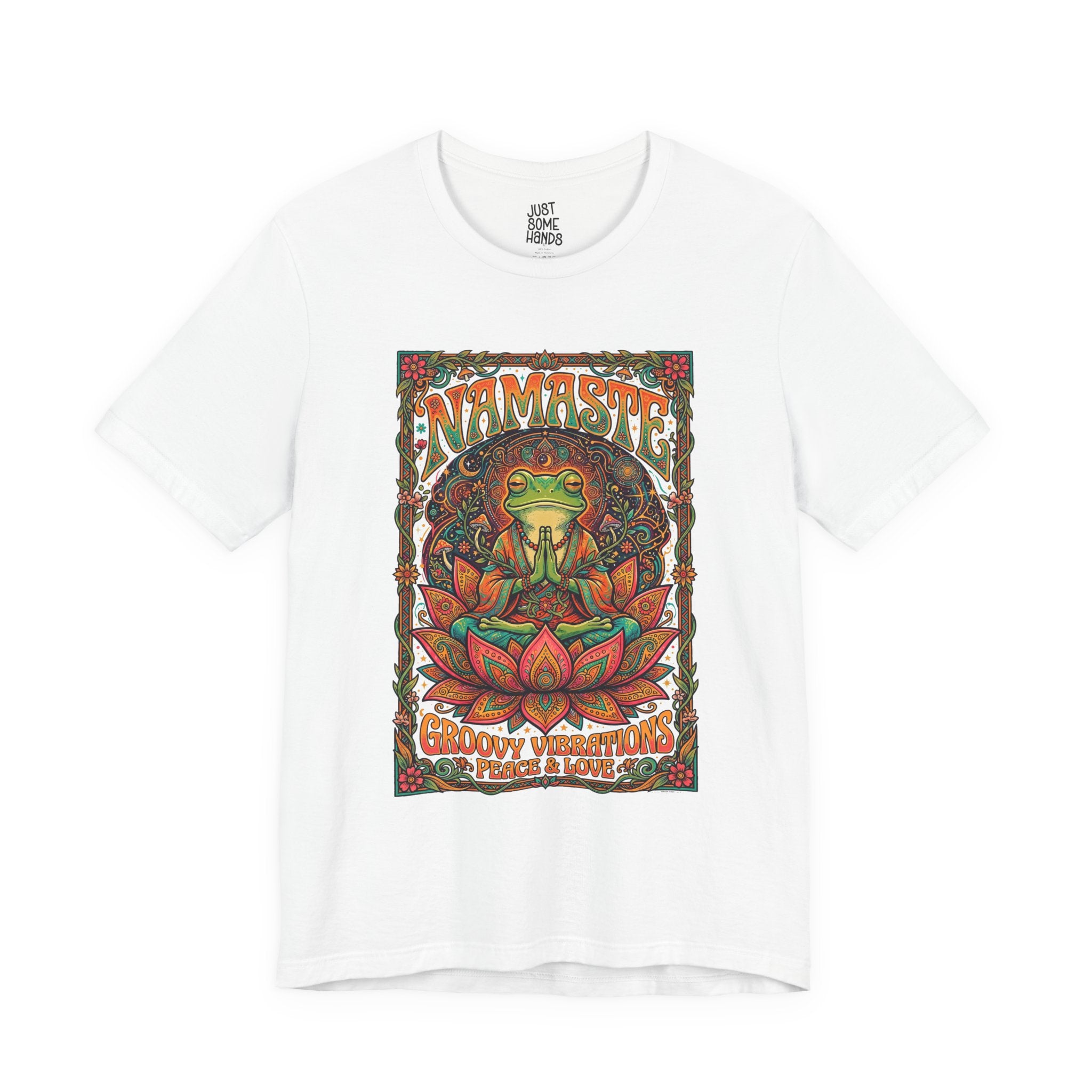 Psychedelic "Namaste" Frog T-Shirt | Sarcastic Vintage Yoga Graphic Tee