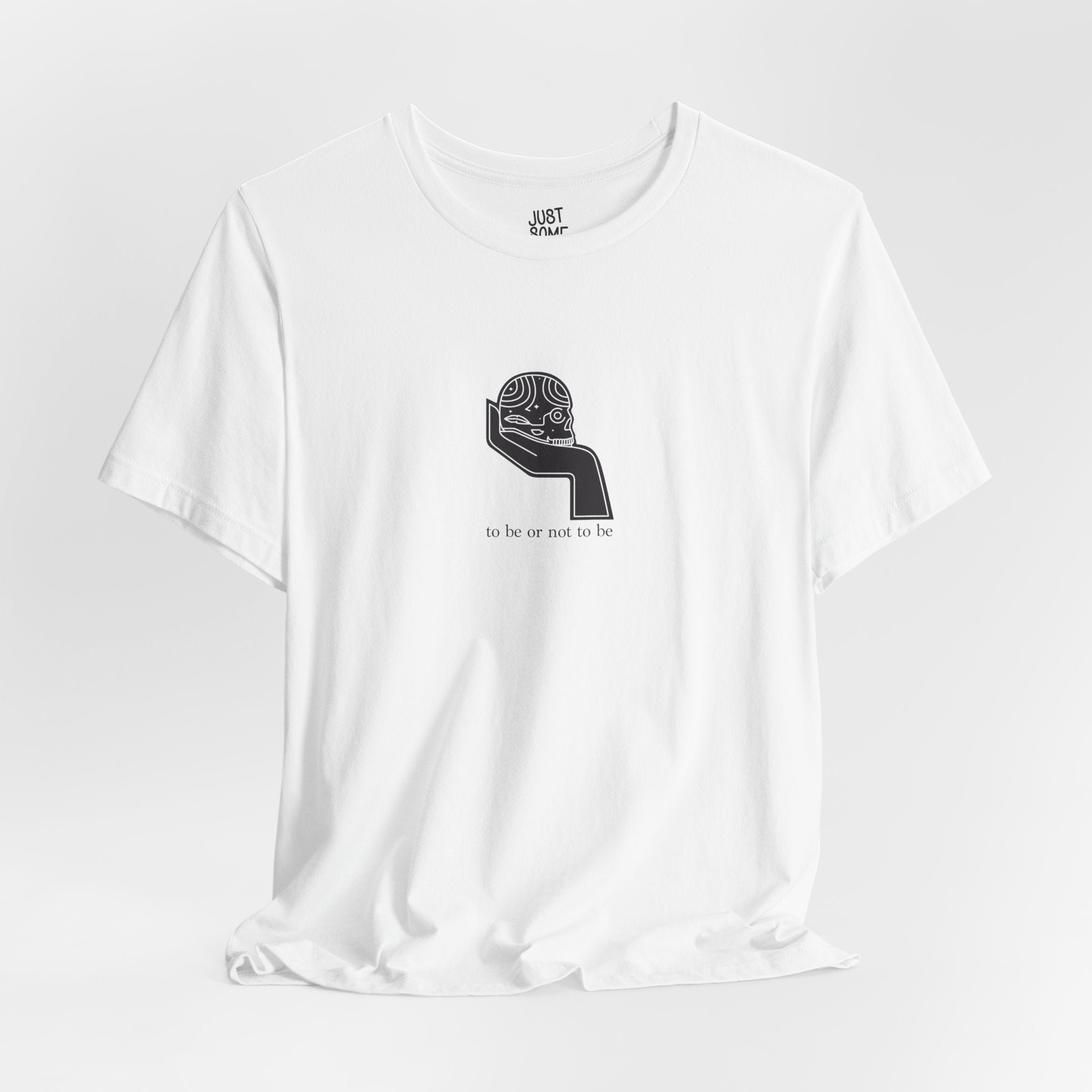 To Be or Not To Be Existential Skull T-Shirt | Minimalist Aesthetic Graphic Tee