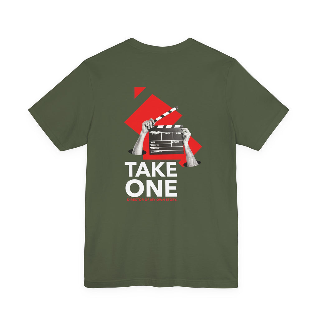 Take One Cinematic Clapperboard T-Shirt | Modern Film Maker Graphic Tee