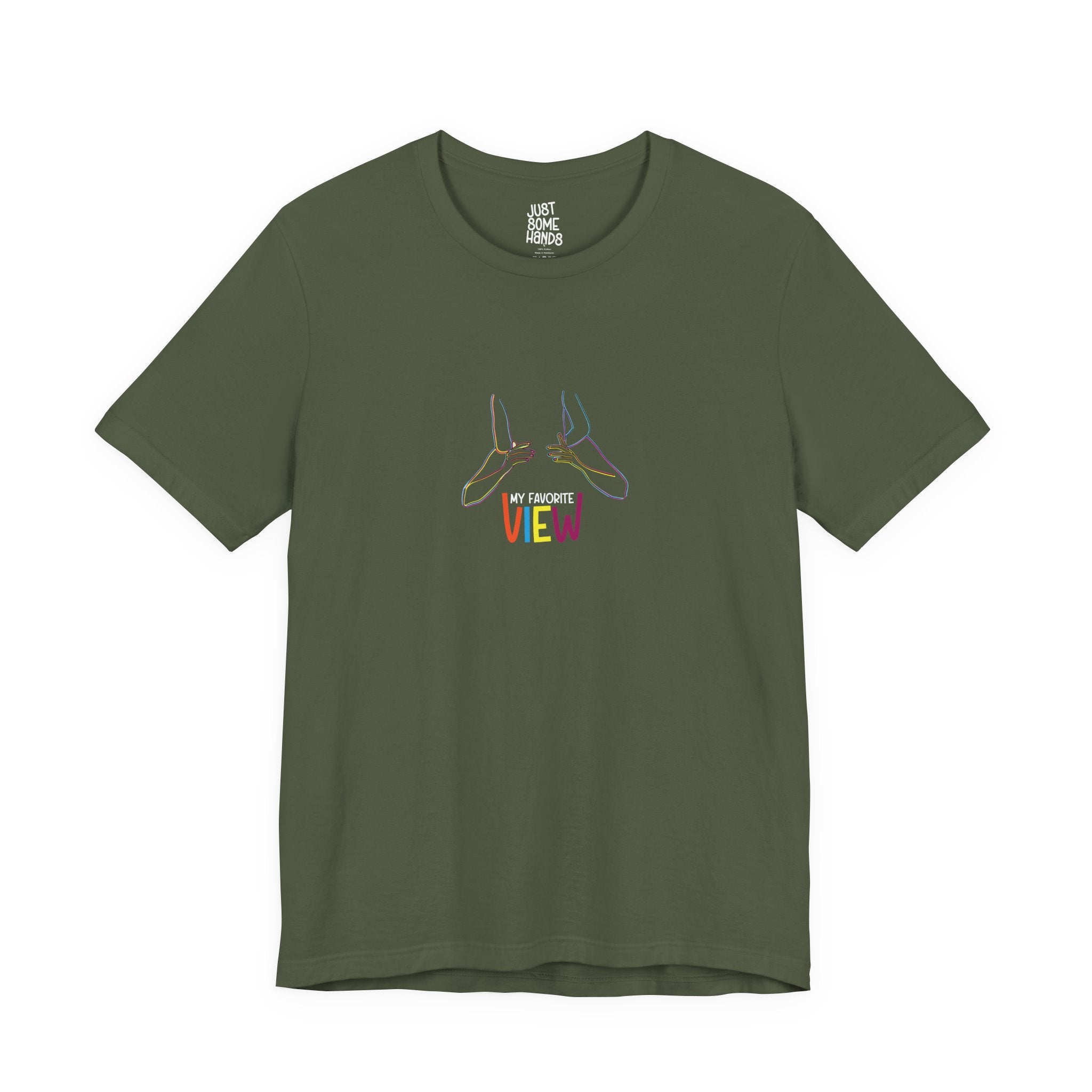 My Favorite View Neon Line Art T-Shirt | Cheeky Flirtatious Graphic Tee