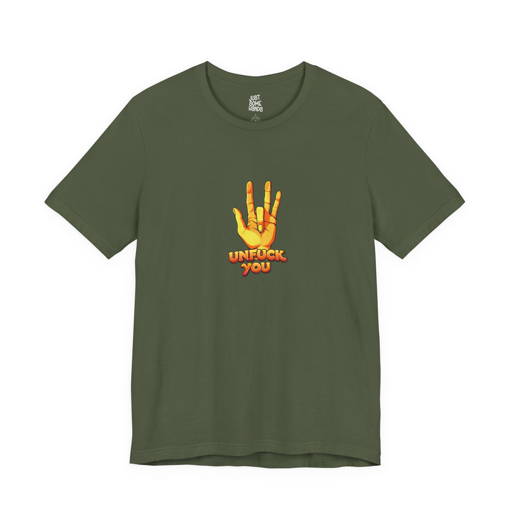 Unfuck You Sarcastic Hand Gesture T-Shirt | Edgy Graphic Tee