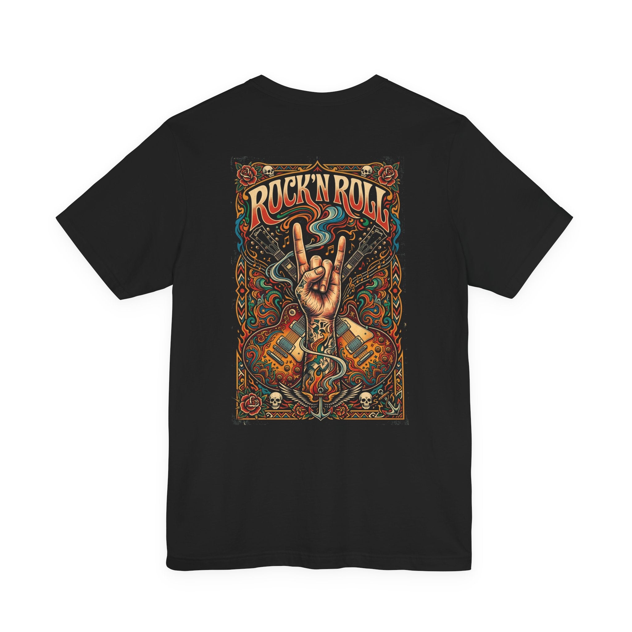 Psychedelic Rock'N Roll Horns T-Shirt | Vintage Music Festival Graphic Tee