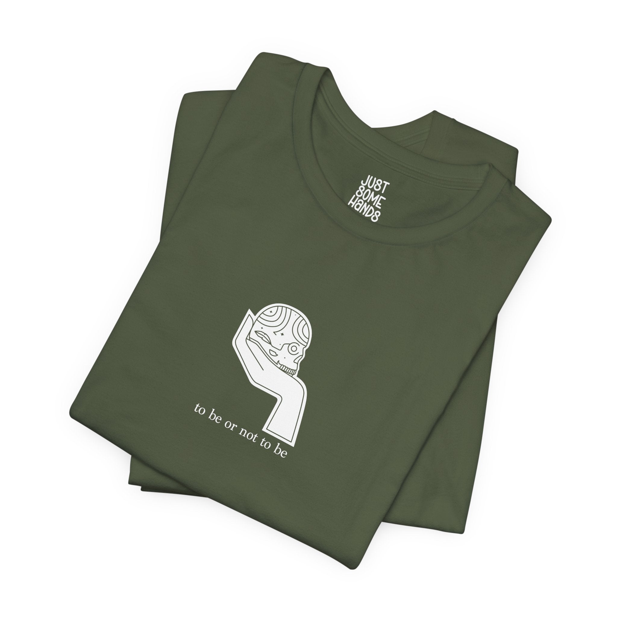 To Be or Not To Be Existential Skull T-Shirt | Minimalist Aesthetic Graphic Tee