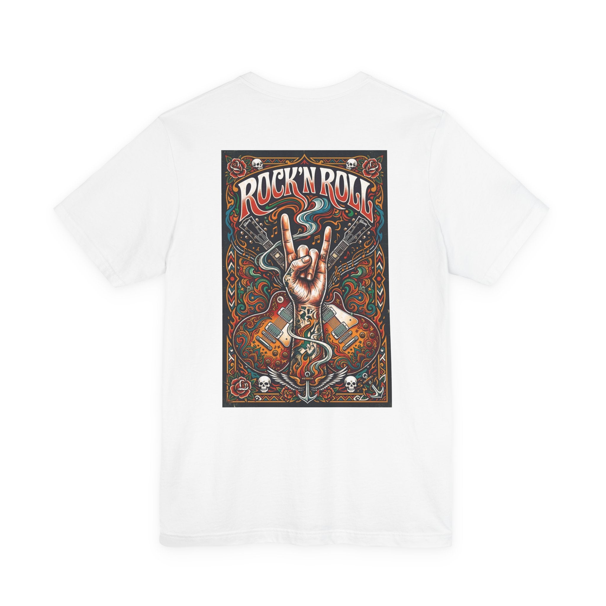 Psychedelic Rock'N Roll Horns T-Shirt | Vintage Music Festival Graphic Tee