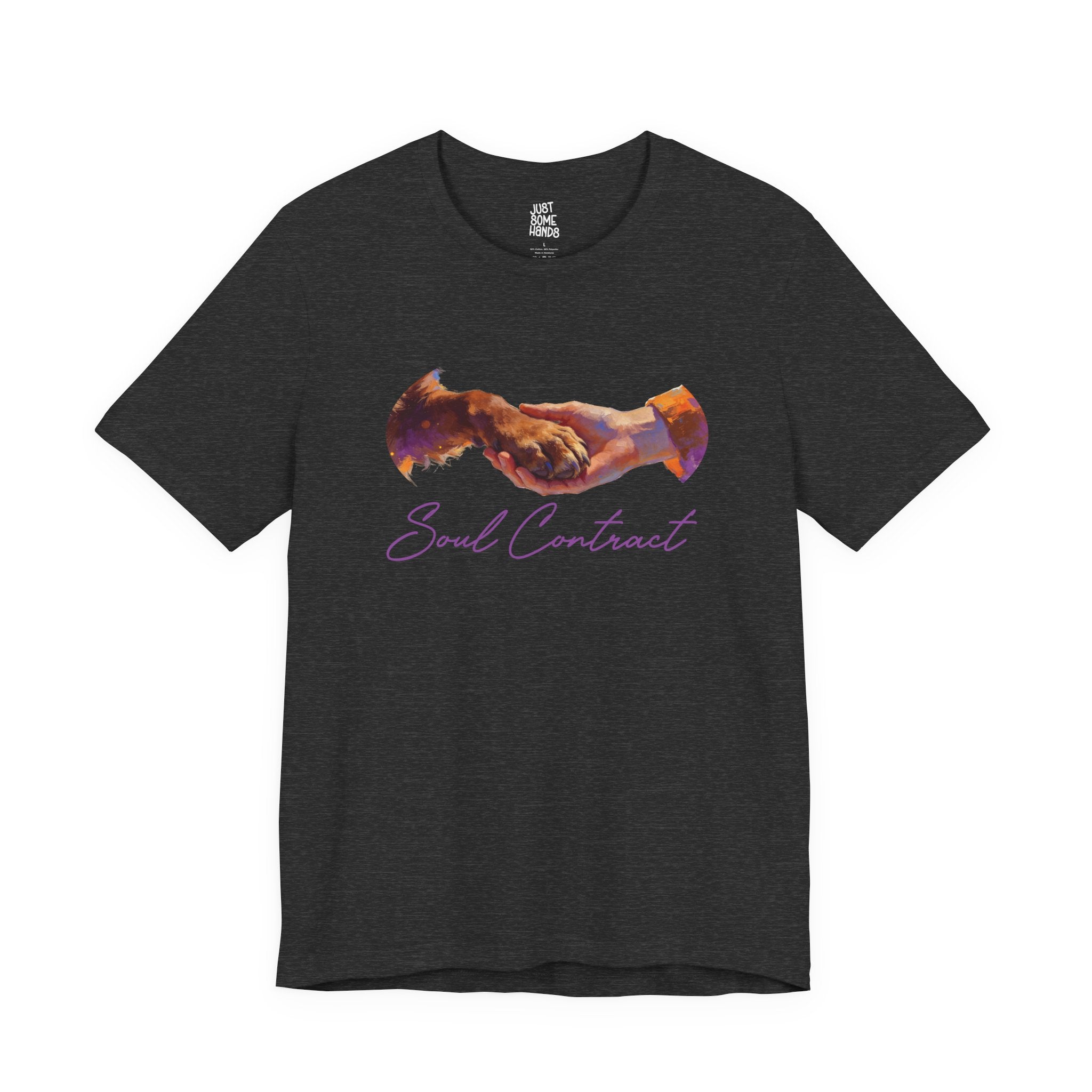 Soul Contract Pet & Owner Hand T-Shirt | Heartfelt Artistic Graphic Tee