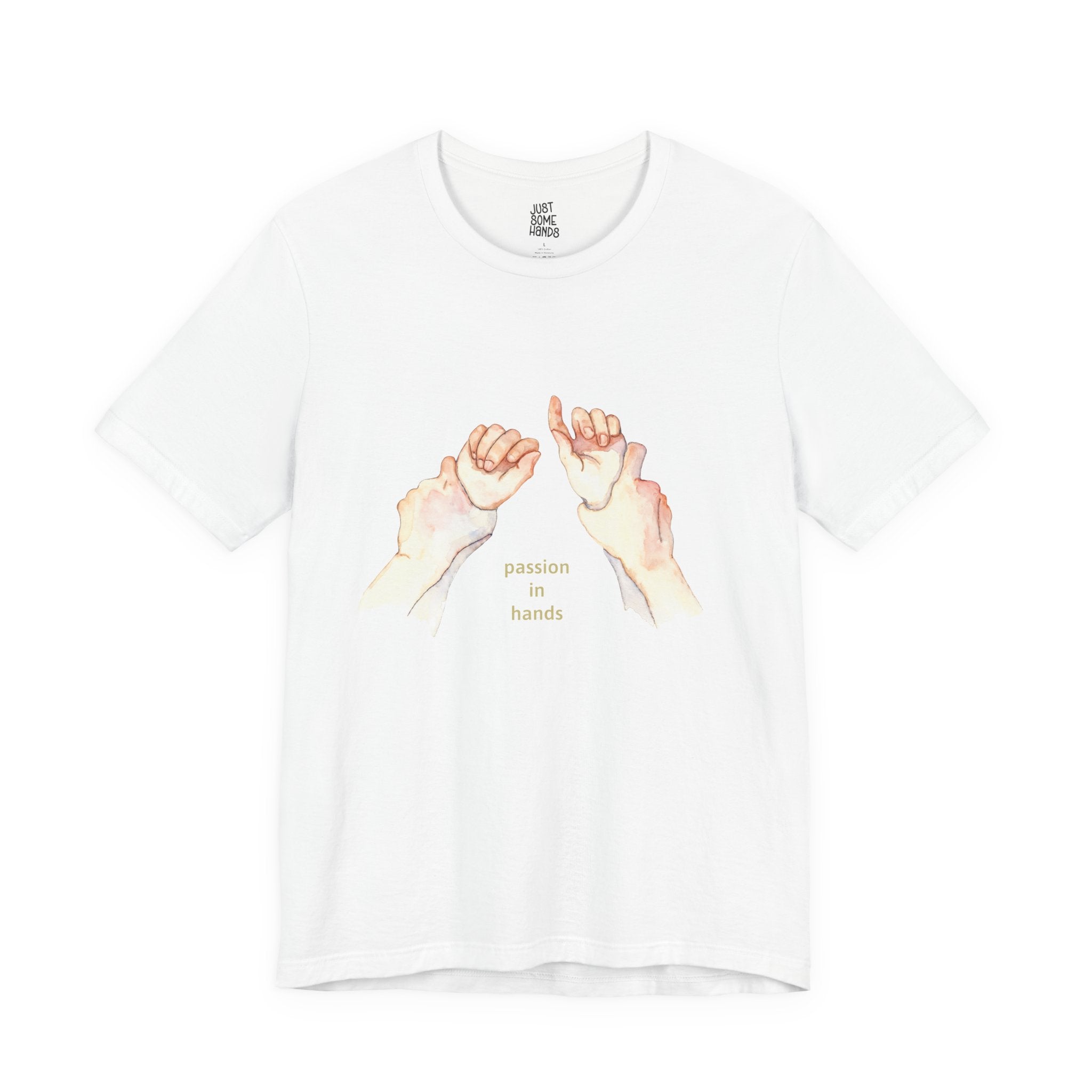 Passion in Hands Watercolor Art T-Shirt | Romantic Aesthetic Graphic Tee
