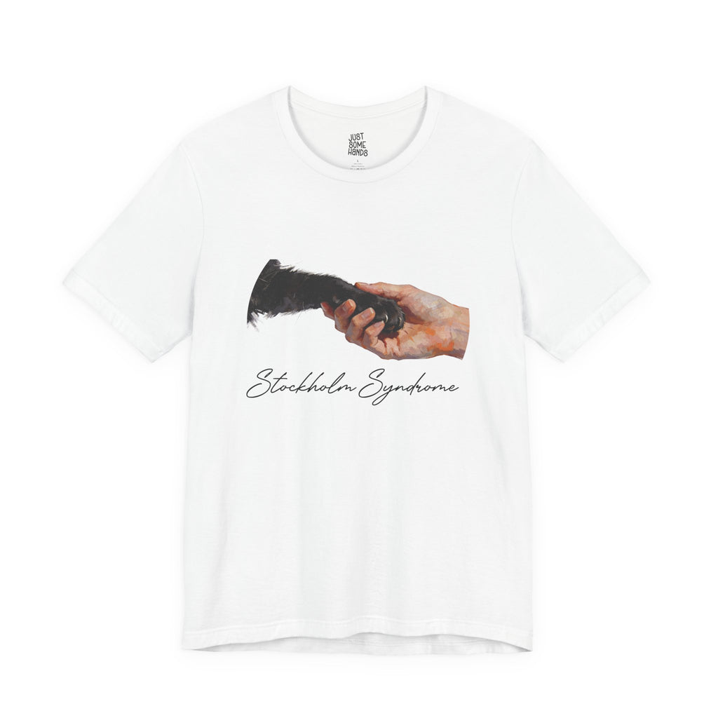 Stockholm Syndrome Pet Handshake T-Shirt | Emotional Artistic Graphic Tee