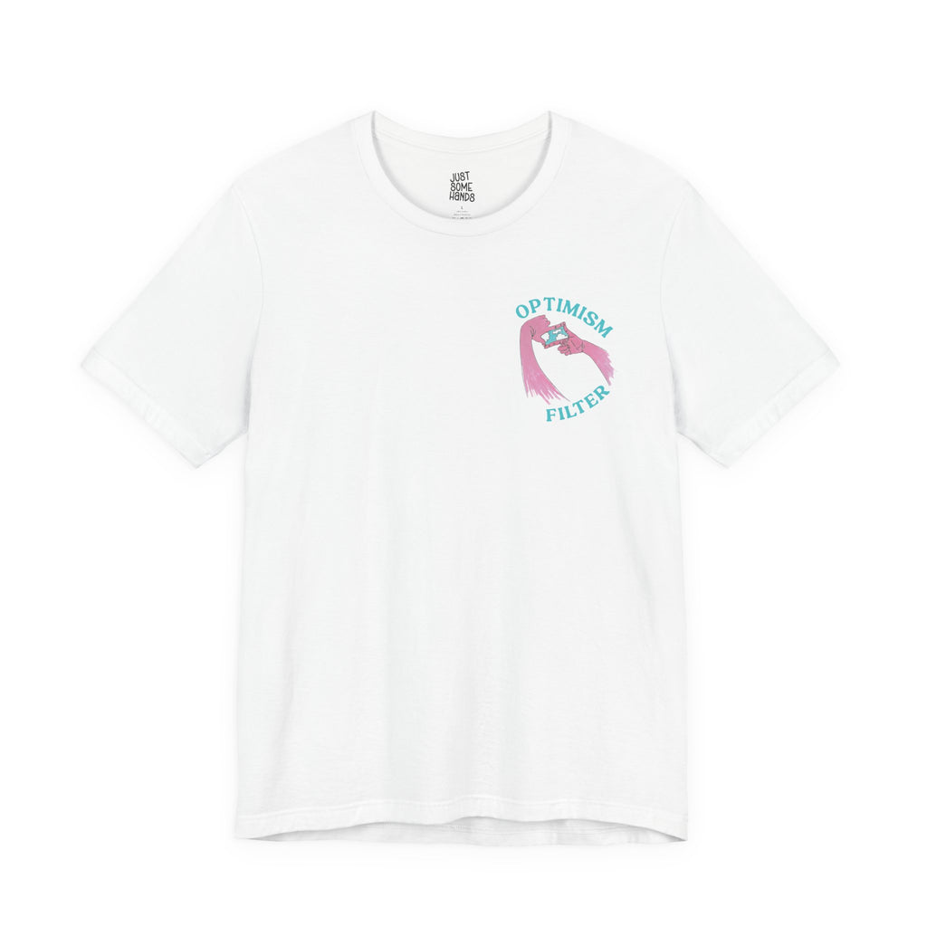 Optimism Filter Framing Hands T-Shirt | Sarcastic Aesthetic Graphic Tee