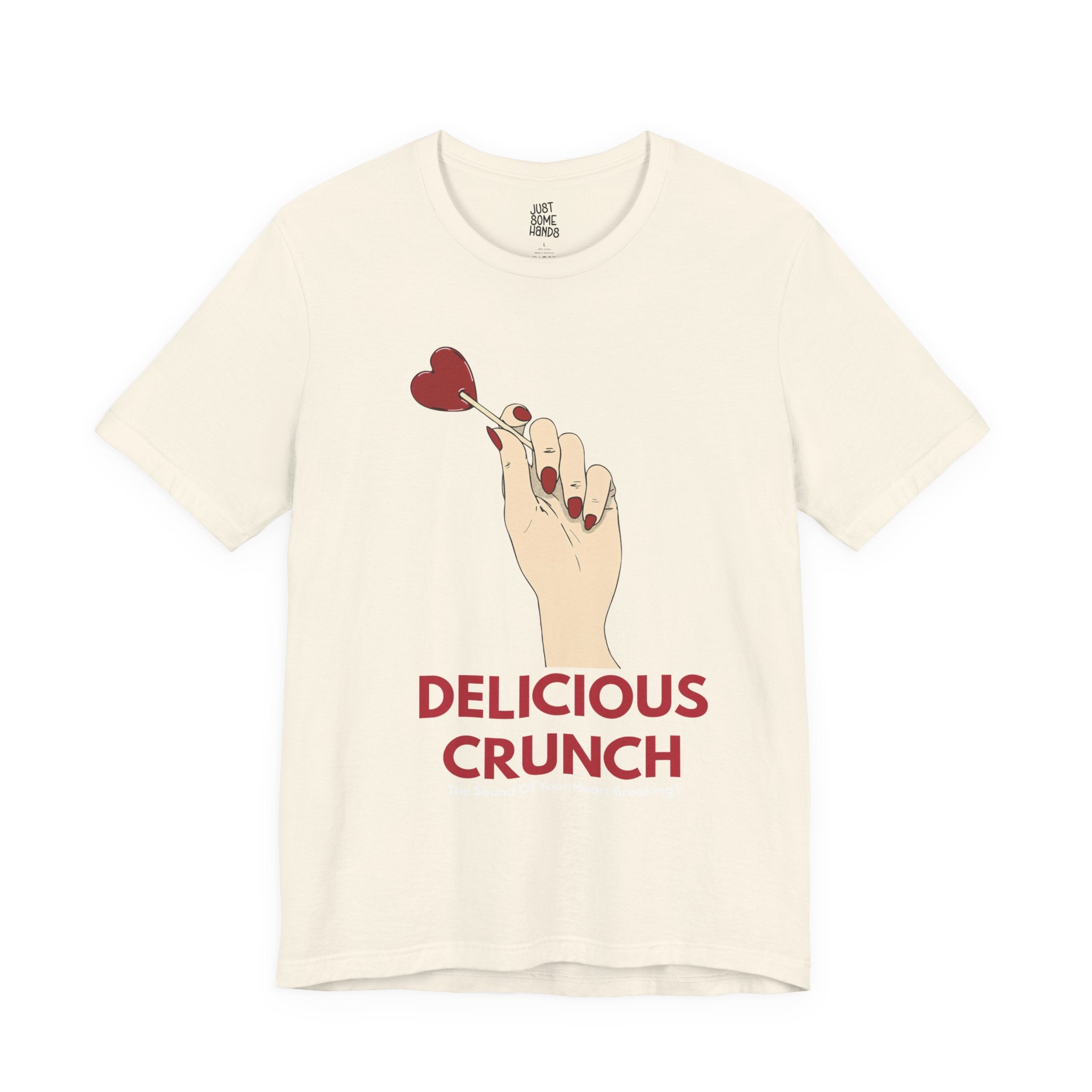 Delicious Crunch Heart Lollipop T-Shirt | Sarcastic Dark Romance Graphic Tee