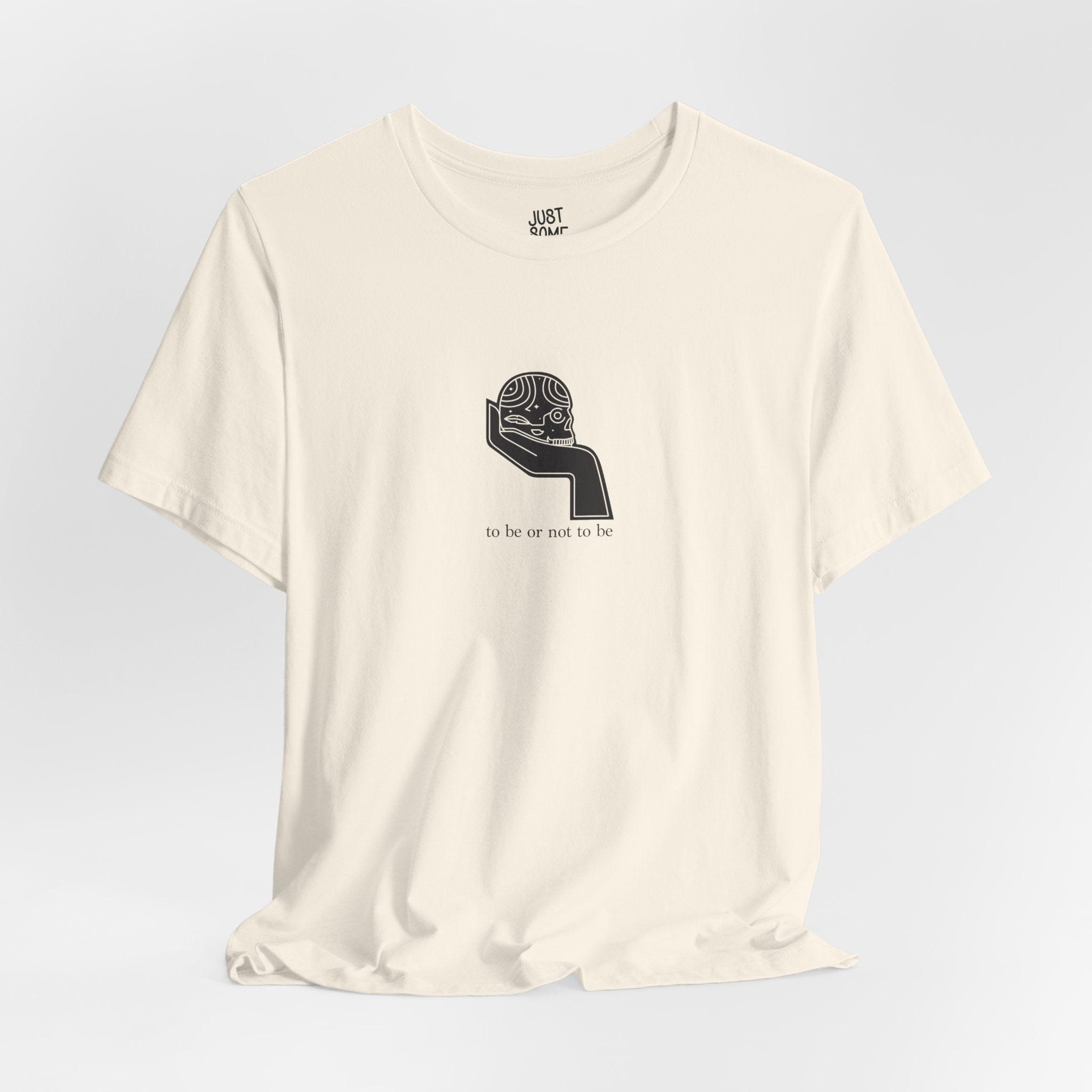 To Be or Not To Be Existential Skull T-Shirt | Minimalist Aesthetic Graphic Tee