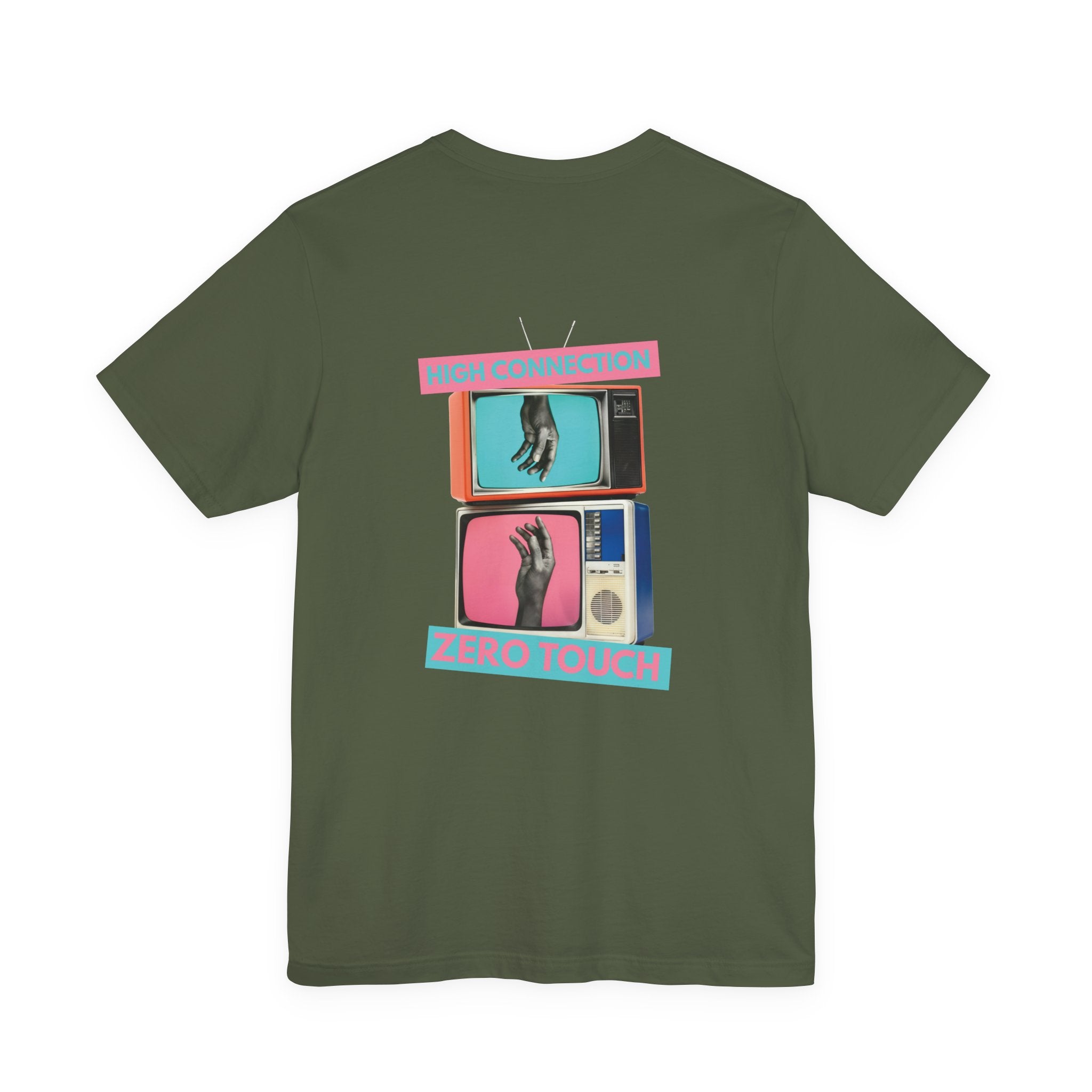 High Connection, Zero Touch Retro TV T-Shirt | Digital Age Aesthetic Tee