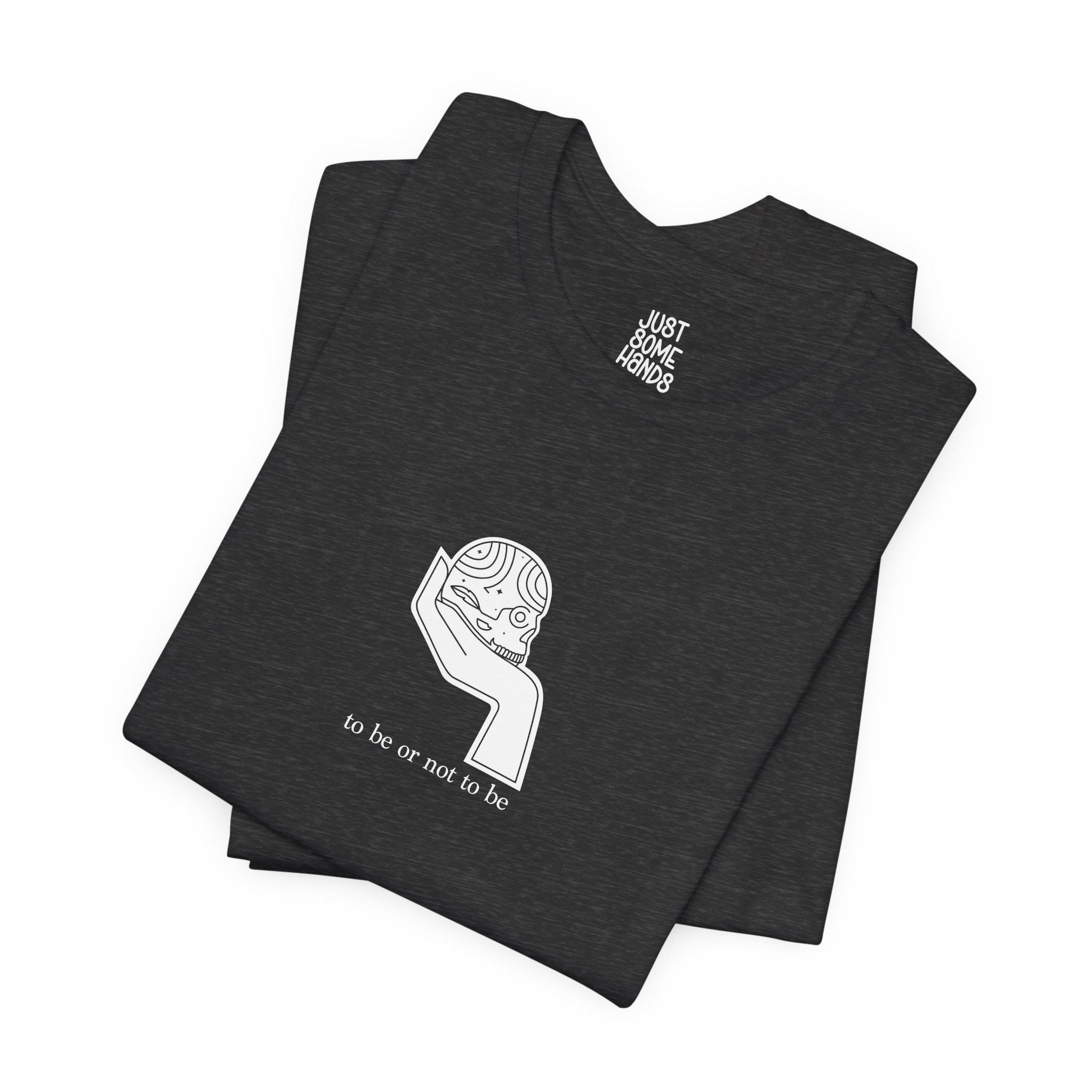 To Be or Not To Be Existential Skull T-Shirt | Minimalist Aesthetic Graphic Tee