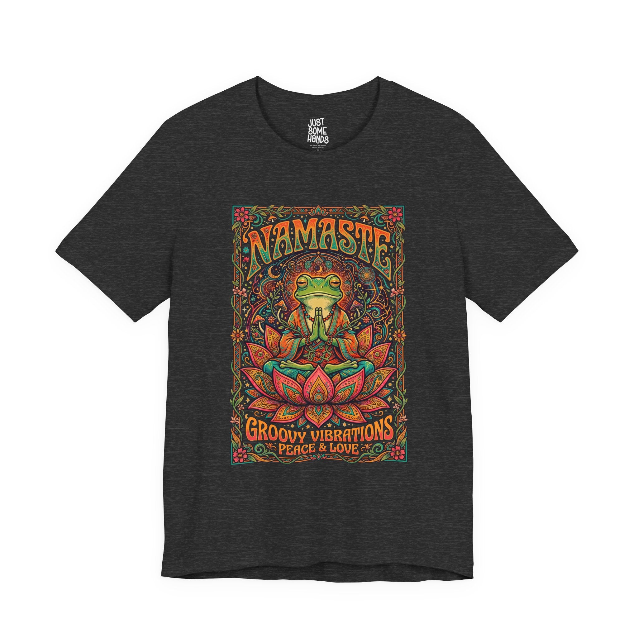 Psychedelic "Namaste" Frog T-Shirt | Sarcastic Vintage Yoga Graphic Tee