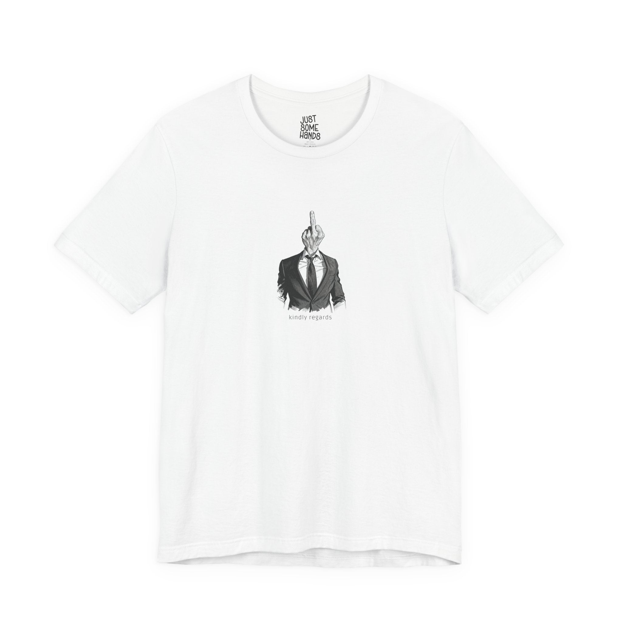 Kindly Regards Corporate Middle Finger T-Shirt | Sarcastic Office Humor Graphic Tee