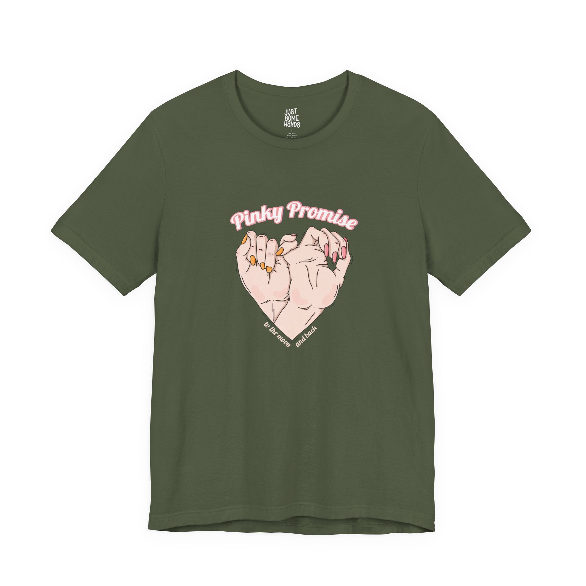 Pinky Promise Heart Hands T-Shirt | Sweet Aesthetic Matching Graphic Tee