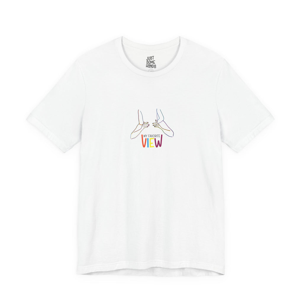 My Favorite View Neon Line Art T-Shirt | Cheeky Flirtatious Graphic Tee