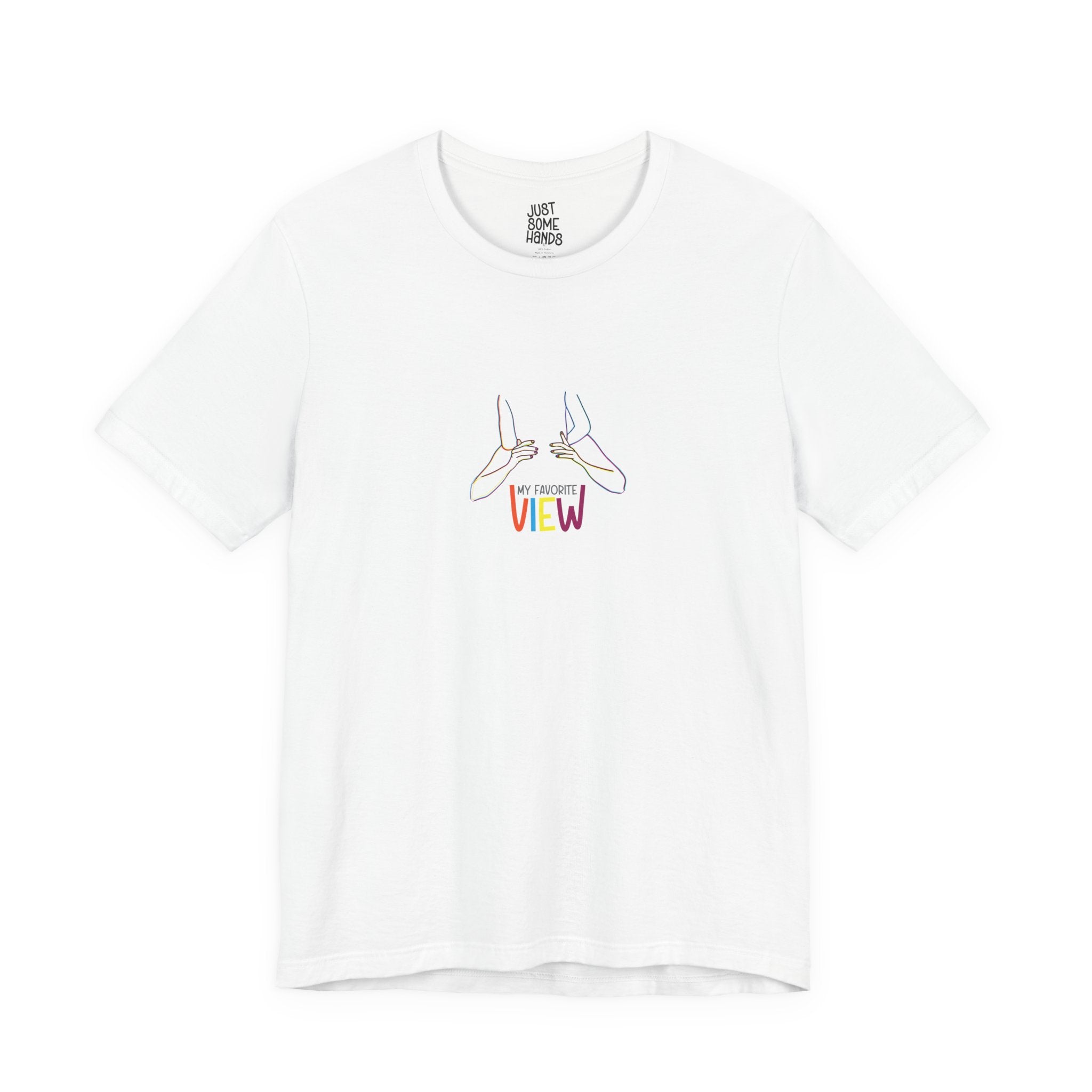 My Favorite View Neon Line Art T-Shirt | Cheeky Flirtatious Graphic Tee