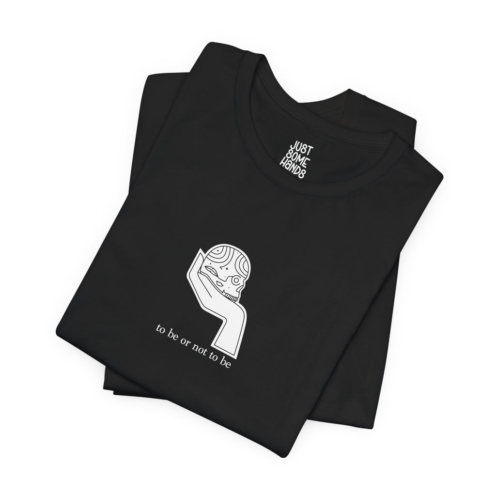 To Be or Not To Be Existential Skull T-Shirt | Minimalist Aesthetic Graphic Tee