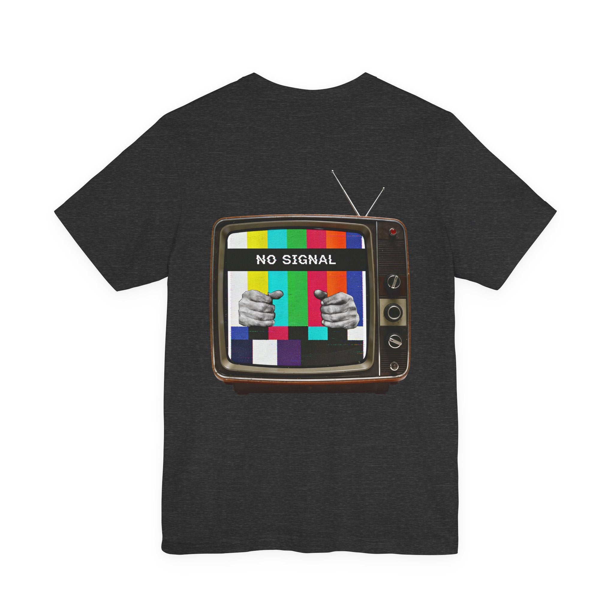 No Signal Retro TV T-Shirt | Vintage Glitch Art Graphic Tee