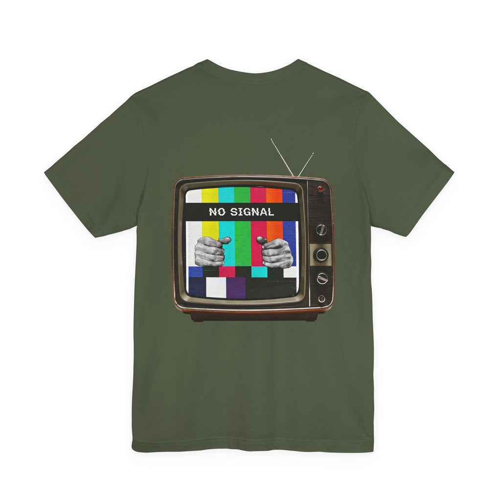 No Signal Retro TV T-Shirt | Vintage Glitch Art Graphic Tee
