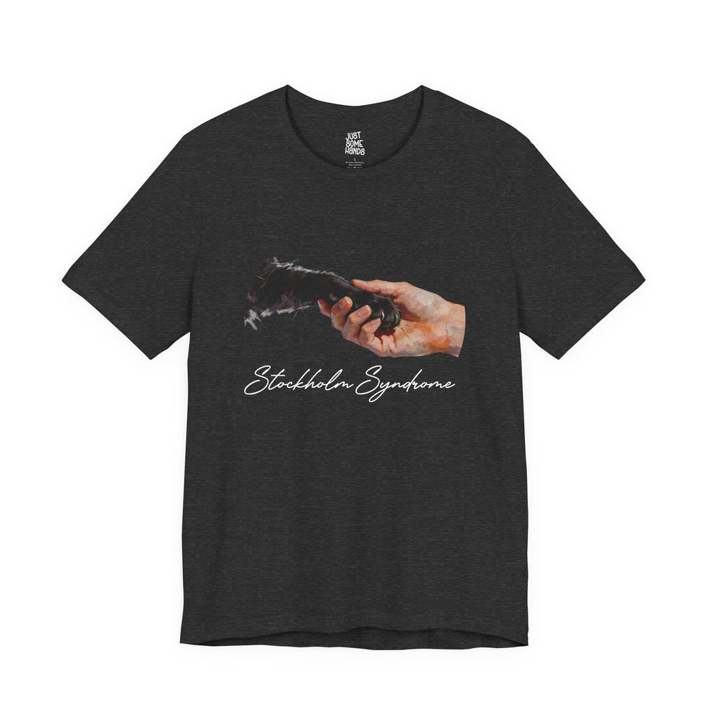 Stockholm Syndrome Pet Handshake T-Shirt | Emotional Artistic Graphic Tee