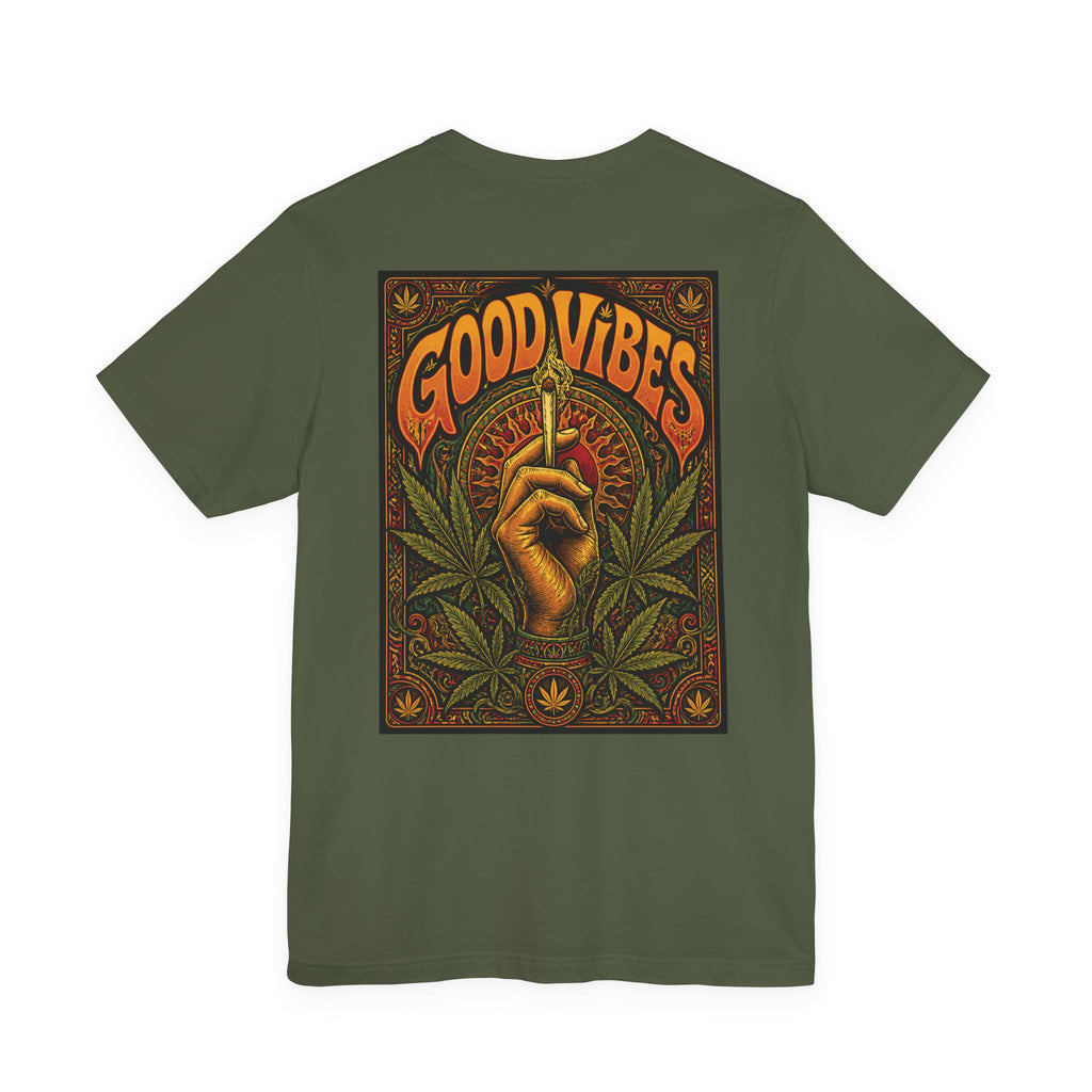 Psychedelic "Good Vibes" T-Shirt | Vintage 70s Stoner Graphic Tee