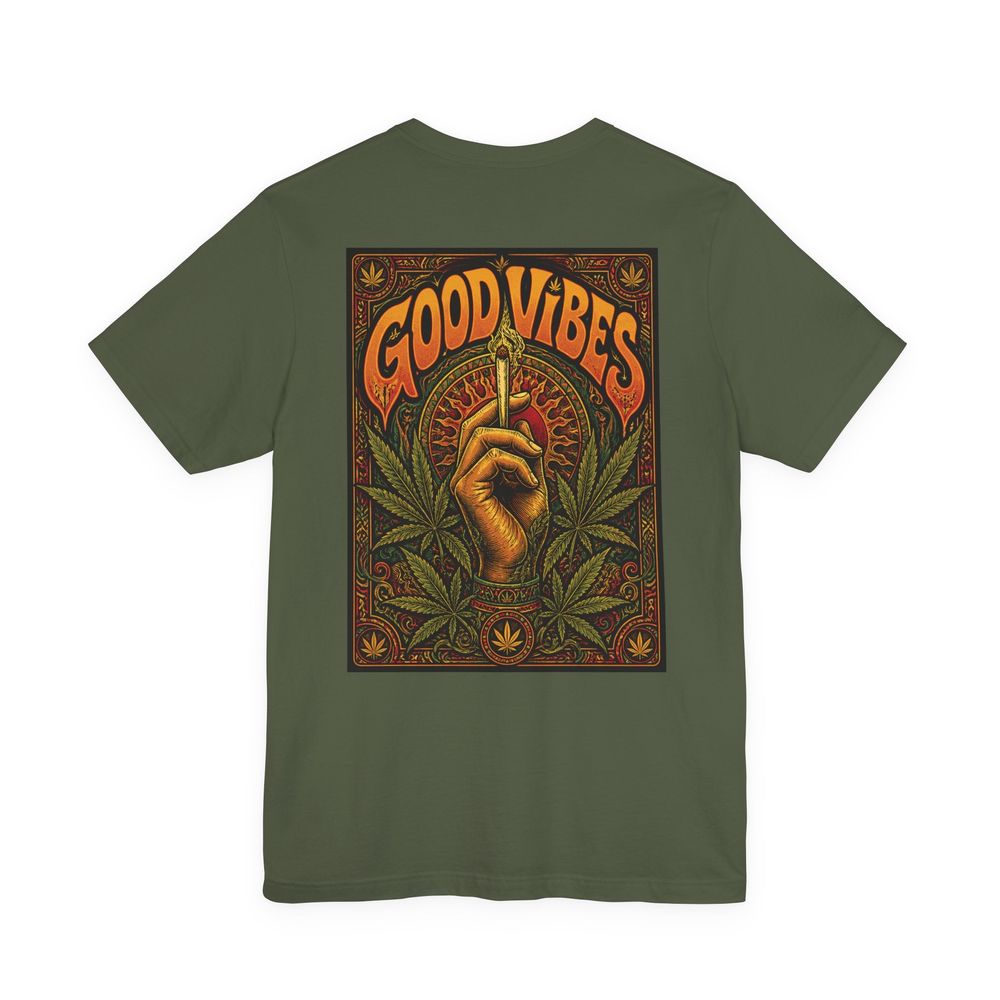 Psychedelic "Good Vibes" T-Shirt | Vintage 70s Stoner Graphic Tee