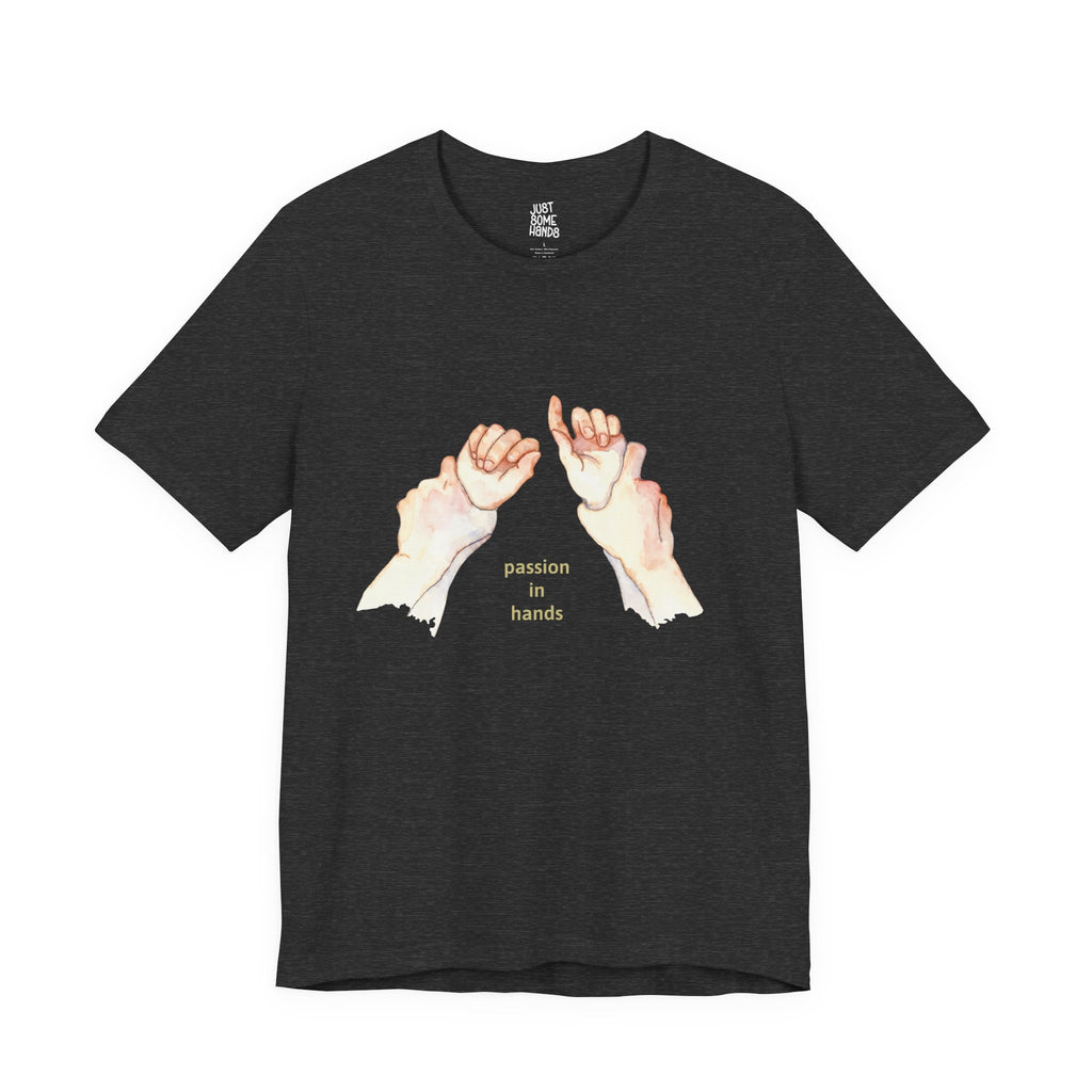 Passion in Hands Watercolor Art T-Shirt | Romantic Aesthetic Graphic Tee