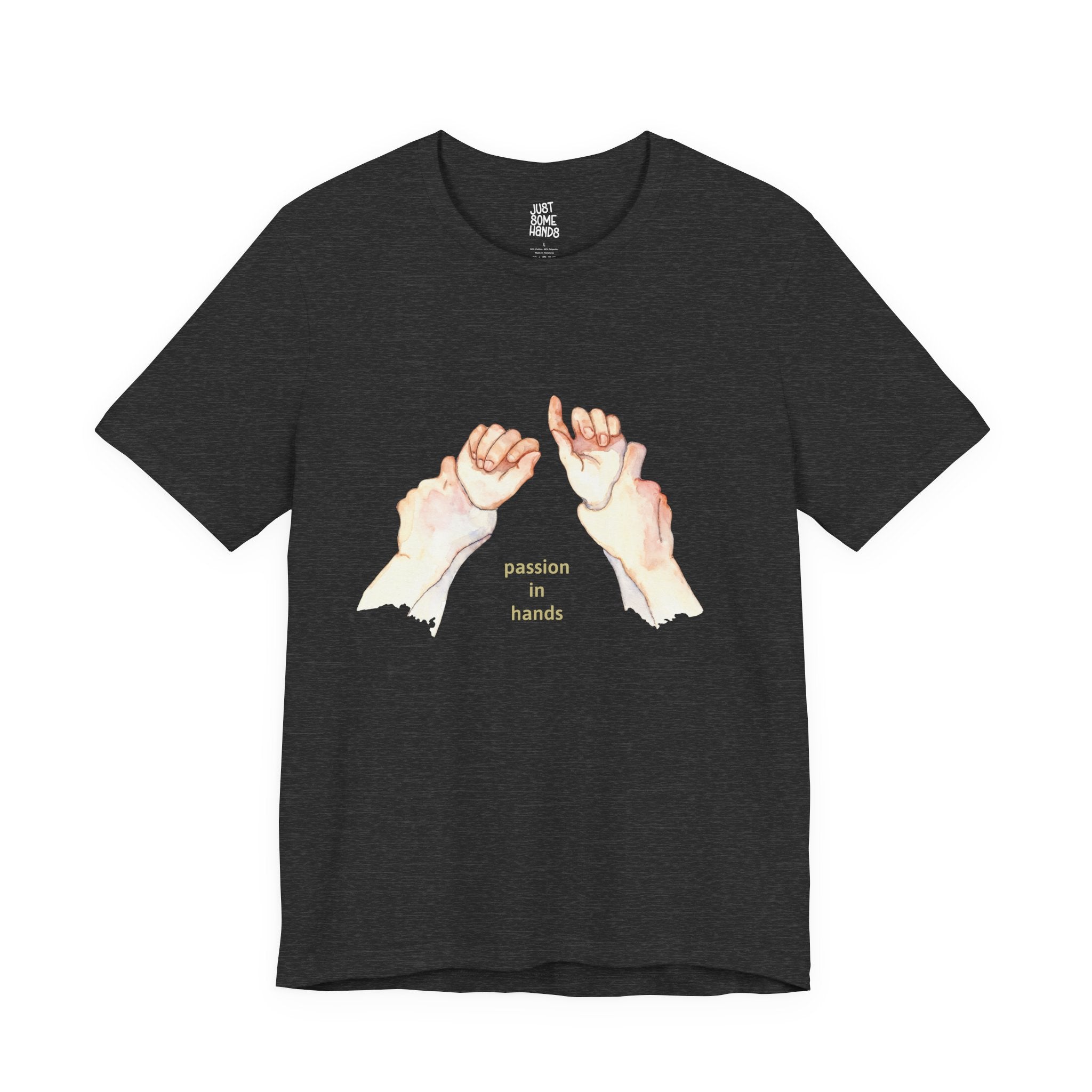 Passion in Hands Watercolor Art T-Shirt | Romantic Aesthetic Graphic Tee