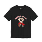 Addicted to Red Flags Tattooed Hands T-Shirt | Sarcastic Dating Graphic Tee