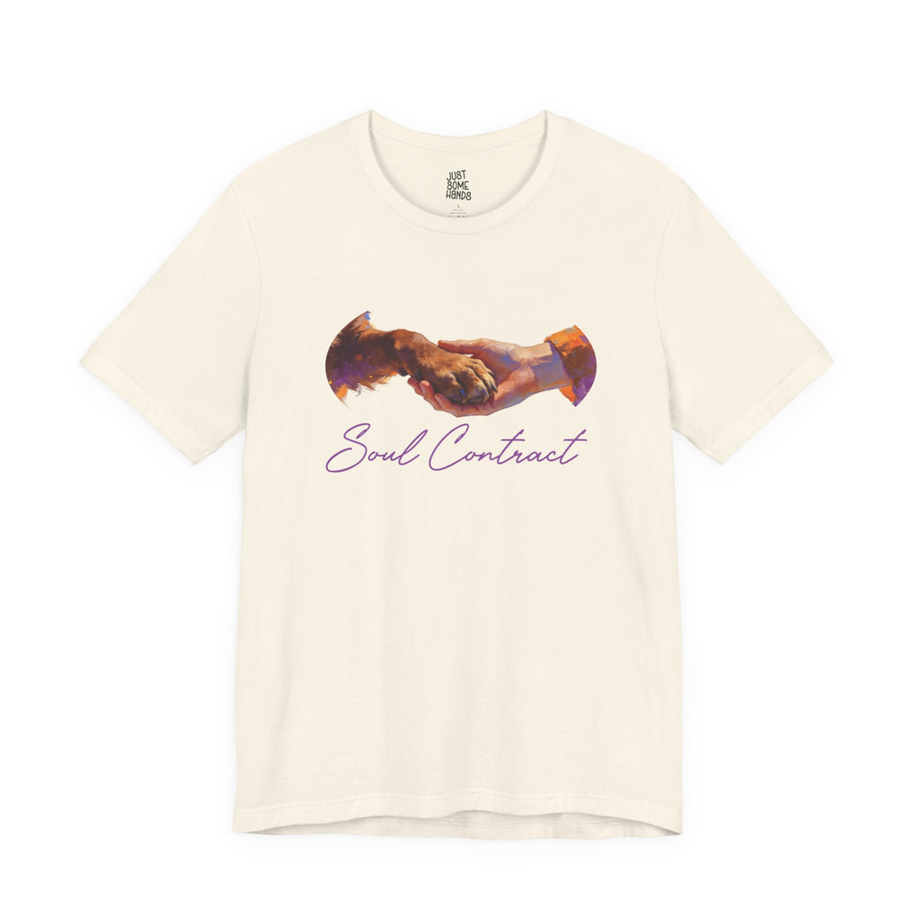 Soul Contract Pet & Owner Hand T-Shirt | Heartfelt Artistic Graphic Tee