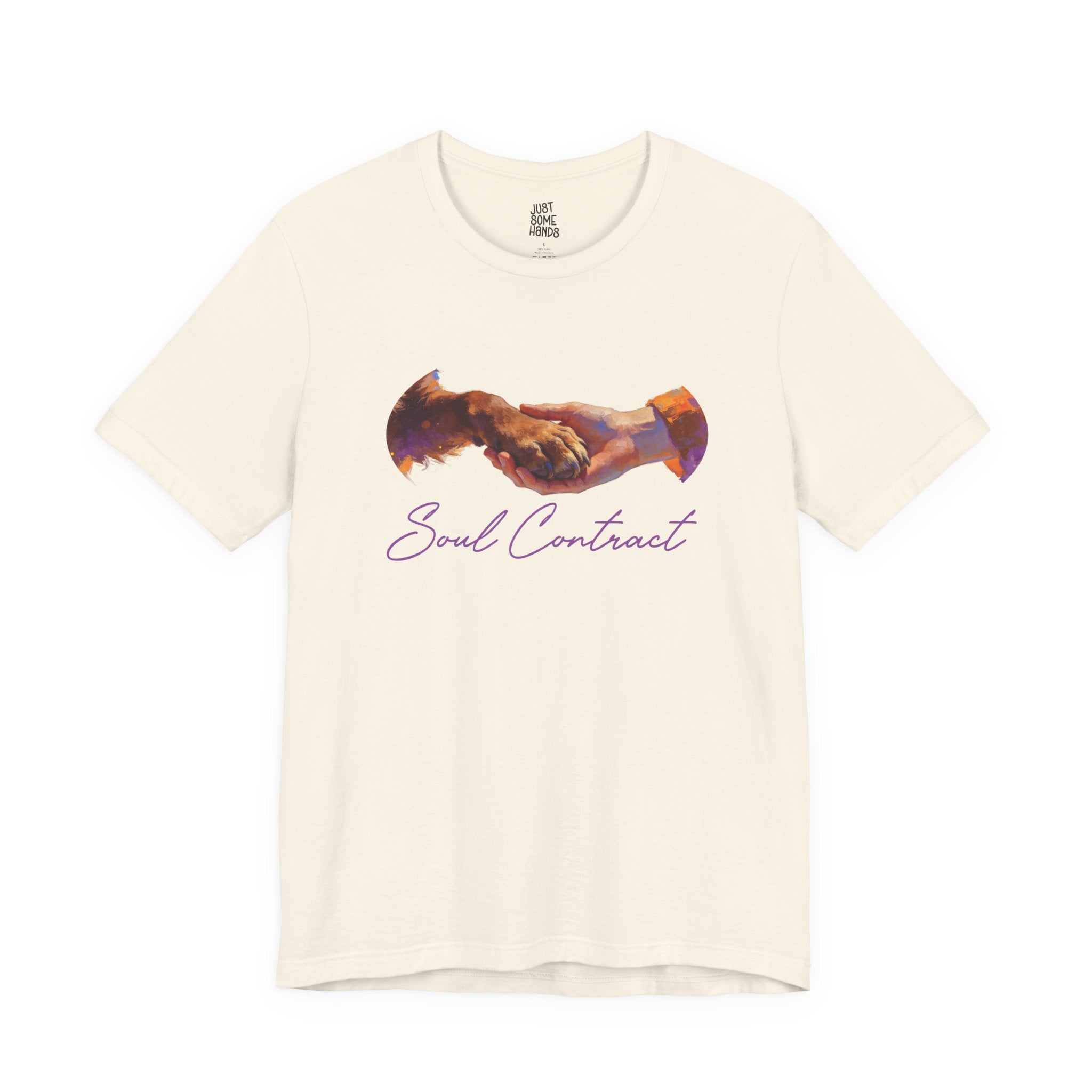 Soul Contract Pet & Owner Hand T-Shirt | Heartfelt Artistic Graphic Tee